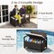Patio Storage Bench with Cushion and 40 Gallon Under-seat Compartment
